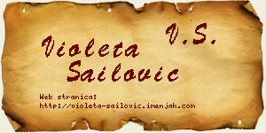 Violeta Sailović vizit kartica